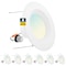 Sunperian 5/6 Inch LED Recessed Can Lights 5 CCT Selectable 2700K-5000K 14W 1100LM CRI90 Dimmable 6-Pack SP34205-6PC - alternate 1